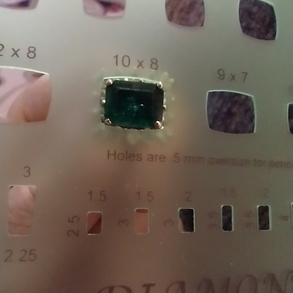 COPY - Solid Gold Ring 14k Gold/14 CZ stones surrounding Emerald Lab Created Ct… - Picture 16 of 16